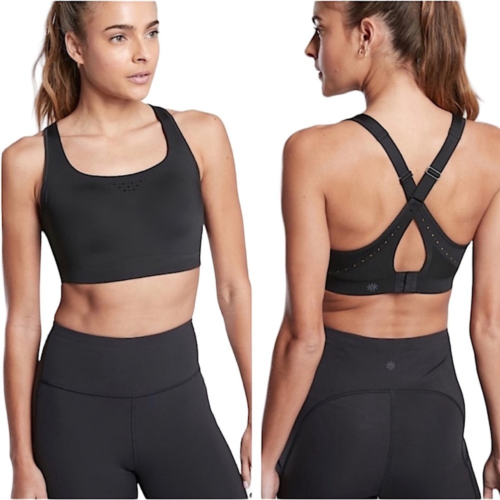 Athleta Black Racerback Phenomena Sports Bra
